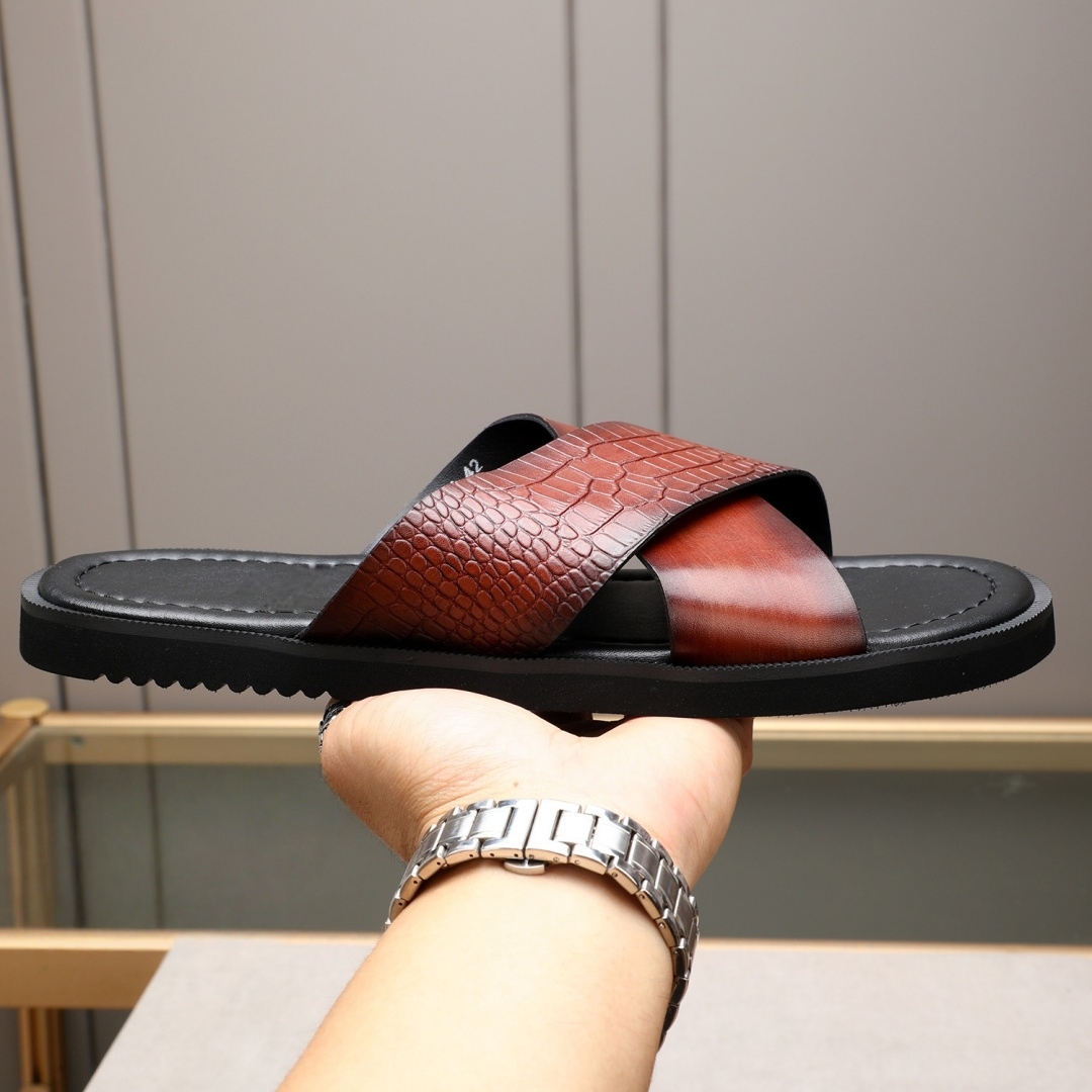 Luxury Brand Men's Shoes Handm - Flip Flop Leather Men recension och pris