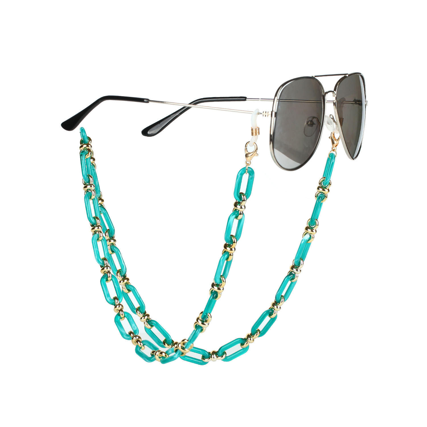 Amber Acrylic Button Chain Eye - Sunglass Retainer Cord recension och pris