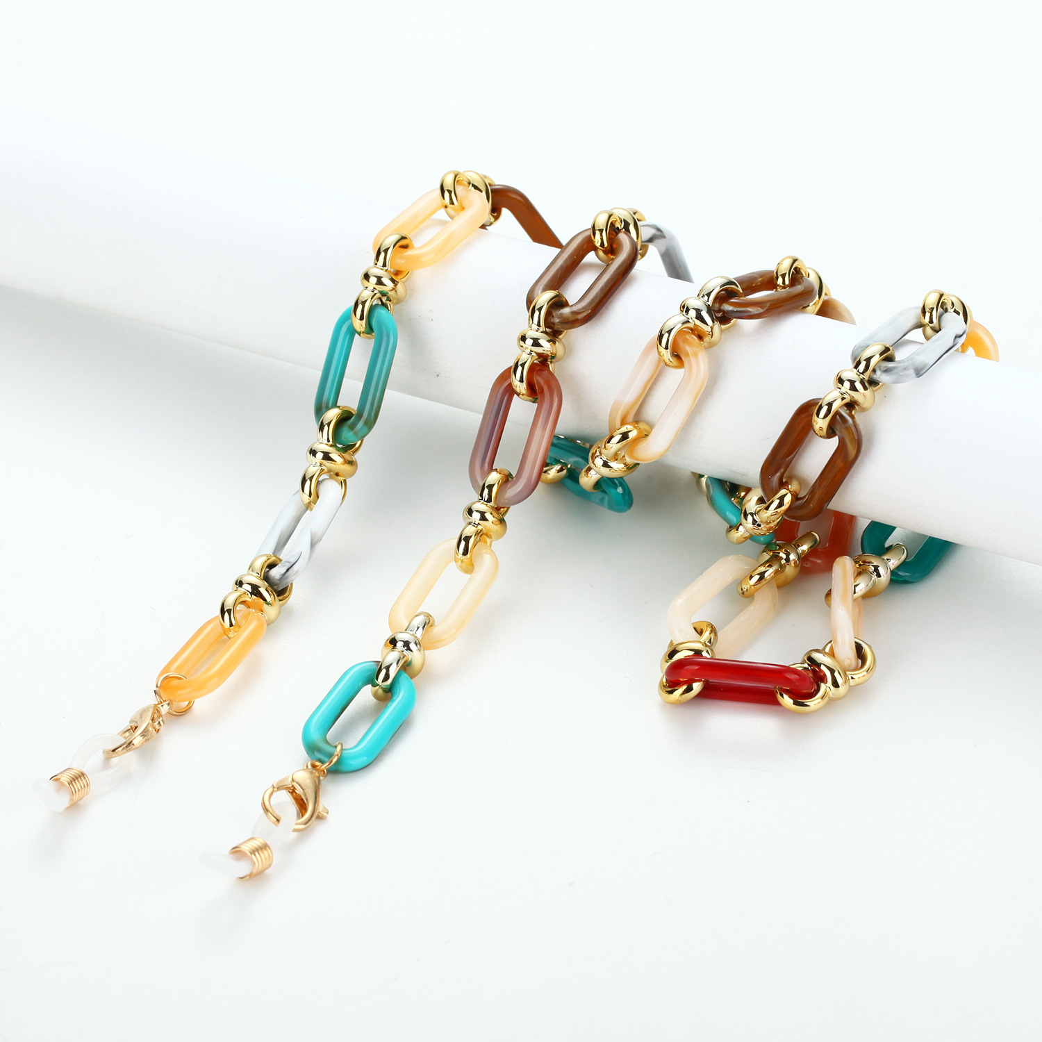 Amber Acrylic Button Chain Eye - Sunglass Retainer Cord recension och pris