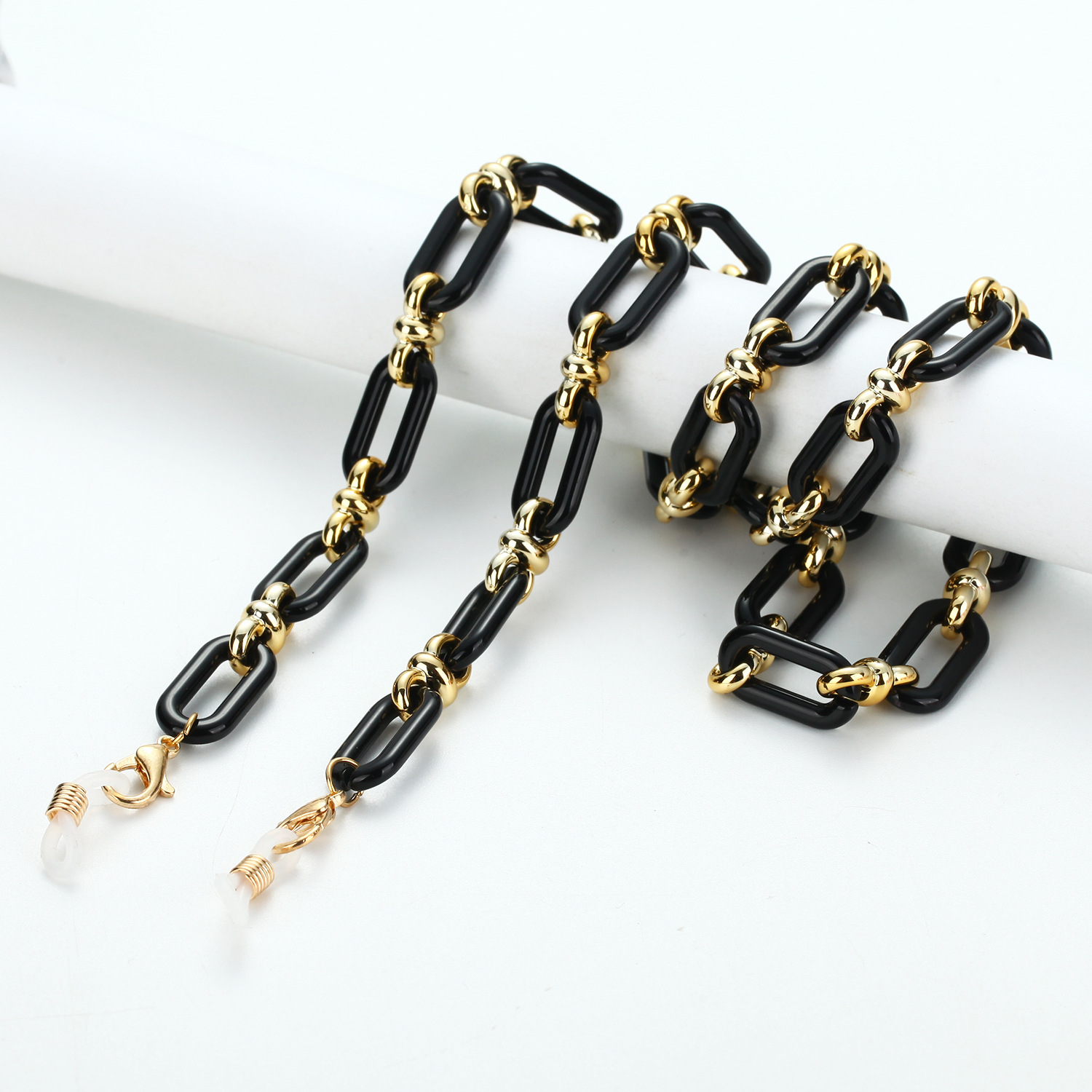 Amber Acrylic Button Chain Eye - Sunglass Retainer Cord recension och pris